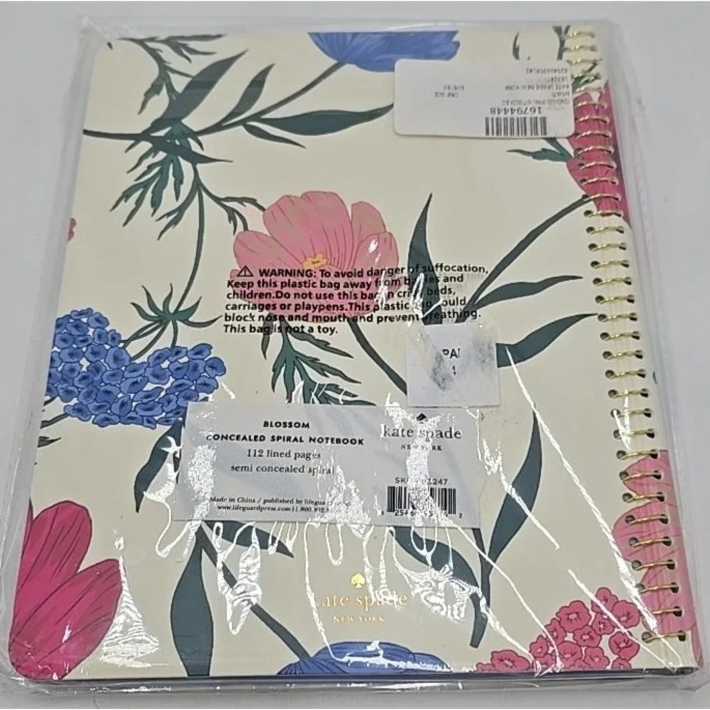 NWT Kate Spade Journal Blossom Concealed Rose Floral Spiral‎ Notebook Hardcover
